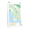 Los Angeles California City Street Map Poster-20″ × 30″-Allegiant Goods Co. Vintage Sports Apparel