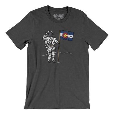 Colorado Flag Moonman Men/Unisex T-Shirt-Dark Grey Heather-Allegiant Goods Co. Vintage Sports Apparel