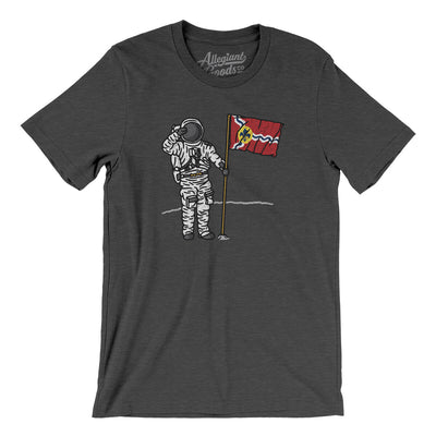 St Louis Flag Moonman Men/Unisex T-Shirt-Dark Grey Heather-Allegiant Goods Co. Vintage Sports Apparel
