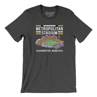 Metropolitan Stadium Minnesota Men/Unisex T-Shirt-Dark Grey Heather-Allegiant Goods Co. Vintage Sports Apparel