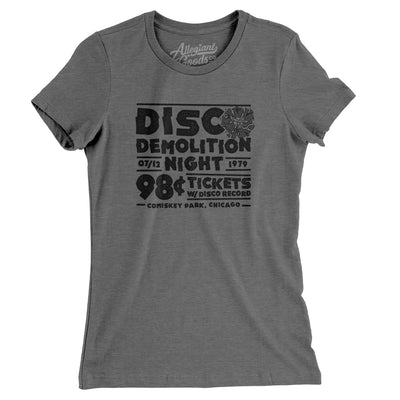 Disco Demolition Night Women's T-Shirt-Deep Heather-Allegiant Goods Co. Vintage Sports Apparel