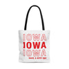 Iowa Retro Thank You Tote Bag-Large-Allegiant Goods Co. Vintage Sports Apparel