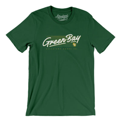 Green Bay Retro Men/Unisex T-Shirt-Evergreen-Allegiant Goods Co. Vintage Sports Apparel