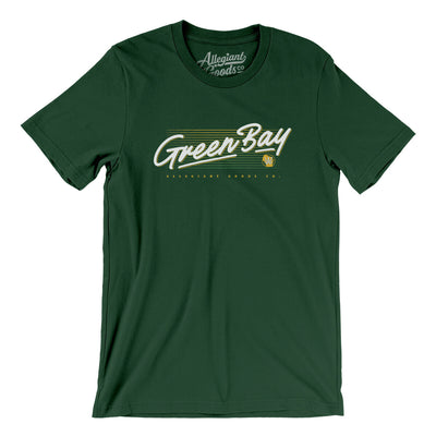 Green Bay Retro Men/Unisex T-Shirt-Forest-Allegiant Goods Co. Vintage Sports Apparel