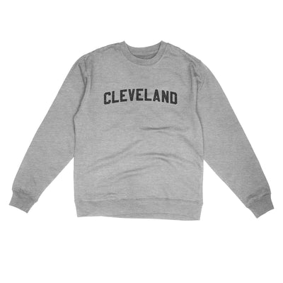 Cleveland Varsity Midweight Crewneck Sweatshirt-Grey Heather-Allegiant Goods Co. Vintage Sports Apparel