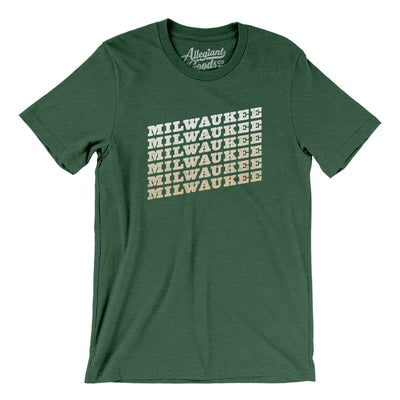 Milwaukee Vintage Repeat Men/Unisex T-Shirt-Heather Forest-Allegiant Goods Co. Vintage Sports Apparel