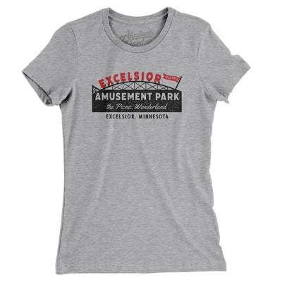 Excelsior Amusement Park Women's T-Shirt-Heather Grey-Allegiant Goods Co. Vintage Sports Apparel