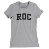 Roc Varsity Women's T-Shirt-Heather Grey-Allegiant Goods Co. Vintage Sports Apparel
