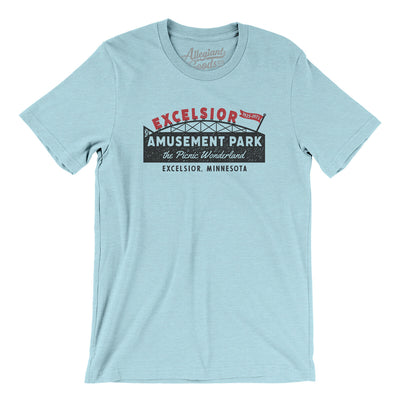 Excelsior Amusement Park Men/Unisex T-Shirt-Heather Ice Blue-Allegiant Goods Co. Vintage Sports Apparel