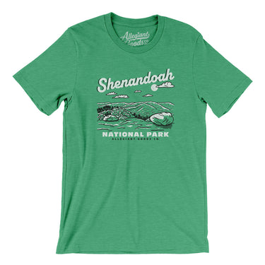 Shenandoah National Park Men/Unisex T-Shirt-Heather Kelly-Allegiant Goods Co. Vintage Sports Apparel