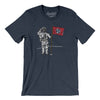 Tennessee Flag Moonman Men/Unisex T-Shirt-Heather Midnight Navy-Allegiant Goods Co. Vintage Sports Apparel