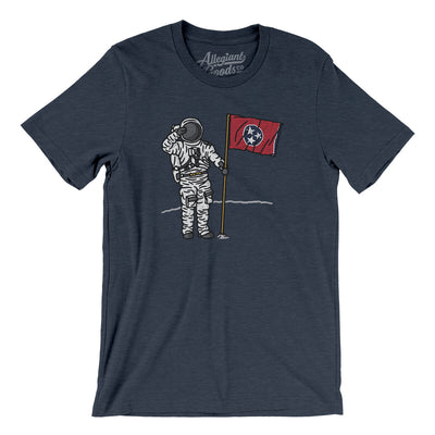 Tennessee Flag Moonman Men/Unisex T-Shirt-Heather Midnight Navy-Allegiant Goods Co. Vintage Sports Apparel