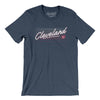 Cleveland Retro Men/Unisex T-Shirt-Heather Navy-Allegiant Goods Co. Vintage Sports Apparel