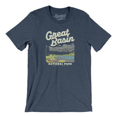 Great Basin National Park Men/Unisex T-Shirt-Heather Navy-Allegiant Goods Co. Vintage Sports Apparel