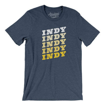 Indy Vintage Repeat Men/Unisex T-Shirt-Heather Navy-Allegiant Goods Co. Vintage Sports Apparel