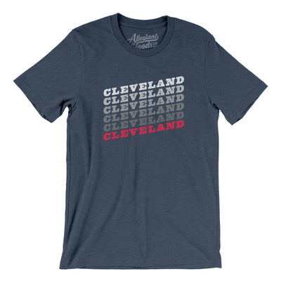 Cleveland Vintage Repeat Men/Unisex T-Shirt-Heather Navy-Allegiant Goods Co. Vintage Sports Apparel