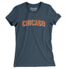 Chicago Varsity Women's T-Shirt-Heather Navy-Allegiant Goods Co. Vintage Sports Apparel