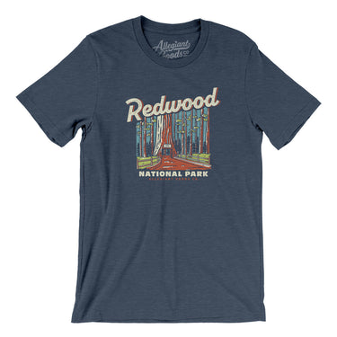 Redwood National Park Men/Unisex T-Shirt-Heather Navy-Allegiant Goods Co. Vintage Sports Apparel