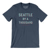 Seattle Hockey By A Thousand Men/Unisex T-Shirt-Heather Navy-Allegiant Goods Co. Vintage Sports Apparel
