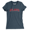 Atlanta Varsity Women's T-Shirt-Heather Navy-Allegiant Goods Co. Vintage Sports Apparel