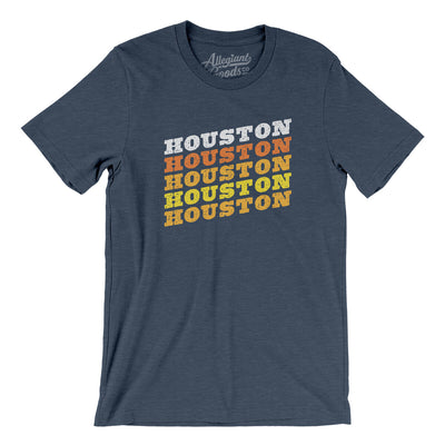 Houston Vintage Repeat Men/Unisex T-Shirt-Heather Navy-Allegiant Goods Co. Vintage Sports Apparel