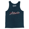 Atlanta Overprint Men/Unisex Tank Top-Heather Navy-Allegiant Goods Co. Vintage Sports Apparel