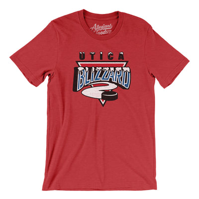 Utica Blizzard Men/Unisex T-Shirt-Heather Red-Allegiant Goods Co. Vintage Sports Apparel