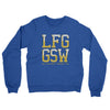 Lfg Gsw Midweight French Terry Crewneck Sweatshirt-Heather Royal-Allegiant Goods Co. Vintage Sports Apparel