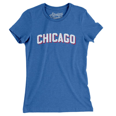 Chicago Varsity Women's T-Shirt-Heather True Royal-Allegiant Goods Co. Vintage Sports Apparel