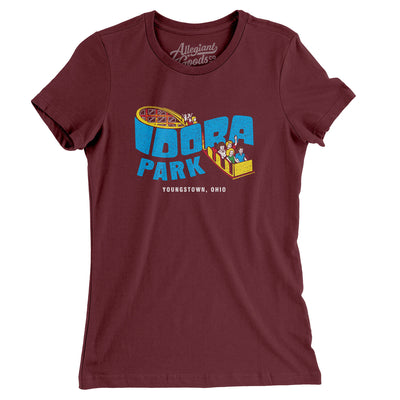 Idora Park Women's T-Shirt-Maroon-Allegiant Goods Co. Vintage Sports Apparel