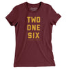Cleveland 216 Women's T-Shirt-Maroon-Allegiant Goods Co. Vintage Sports Apparel