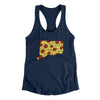 Connecticut Pizza State Women's Racerback Tank-Midnight Navy-Allegiant Goods Co. Vintage Sports Apparel