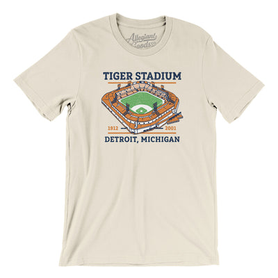 Tiger Stadium Men/Unisex T-Shirt-Natural-Allegiant Goods Co. Vintage Sports Apparel