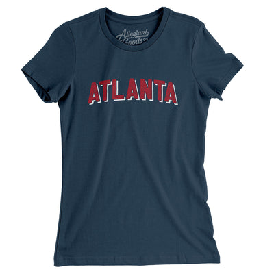 Atlanta Varsity Women's T-Shirt-Navy-Allegiant Goods Co. Vintage Sports Apparel