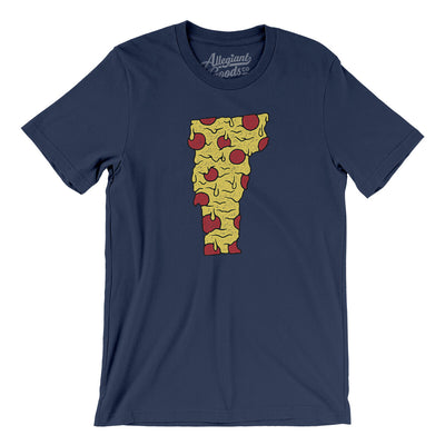 Vermont Pizza State Men/Unisex T-Shirt-Navy-Allegiant Goods Co. Vintage Sports Apparel