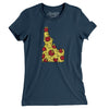 Idaho Pizza State Women's T-Shirt-Navy-Allegiant Goods Co. Vintage Sports Apparel