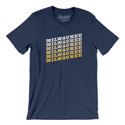 Milwaukee Vintage Repeat Men/Unisex T-Shirt-Navy-Allegiant Goods Co. Vintage Sports Apparel