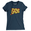 Connecticut Pizza State Women's T-Shirt-Navy-Allegiant Goods Co. Vintage Sports Apparel
