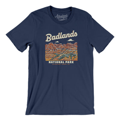 Badlands National Park Men/Unisex T-Shirt-Navy-Allegiant Goods Co. Vintage Sports Apparel