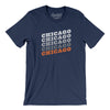 Chicago Vintage Repeat Men/Unisex T-Shirt-Navy-Allegiant Goods Co. Vintage Sports Apparel