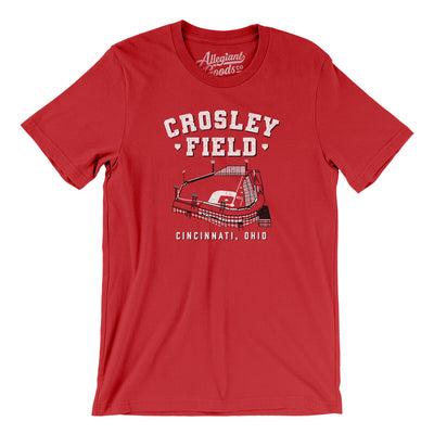 Cincinnati Crosley Field Men/Unisex T-Shirt-Red-Allegiant Goods Co. Vintage Sports Apparel