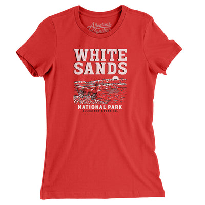 White Sands National Park Women's T-Shirt-Red-Allegiant Goods Co. Vintage Sports Apparel