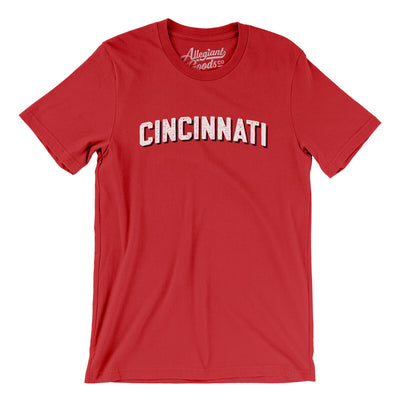 Cincinnati Varsity Men/Unisex T-Shirt-Red-Allegiant Goods Co. Vintage Sports Apparel