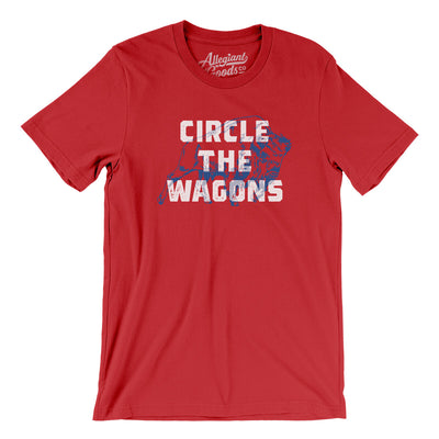 Circle The Wagons Men/Unisex T-Shirt-Red-Allegiant Goods Co. Vintage Sports Apparel