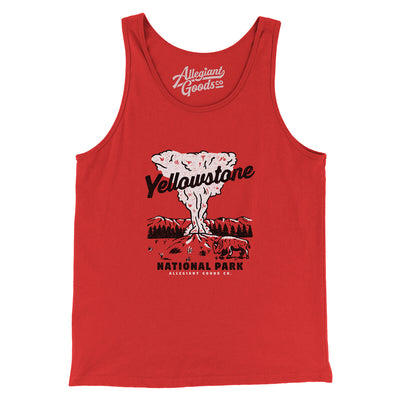Yellowstone National Park Old Faithful Men/Unisex Tank Top-Red-Allegiant Goods Co. Vintage Sports Apparel