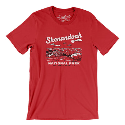 Shenandoah National Park Men/Unisex T-Shirt-Red-Allegiant Goods Co. Vintage Sports Apparel