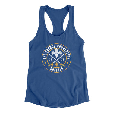 The French Connection Women's Racerback Tank-Royal-Allegiant Goods Co. Vintage Sports Apparel