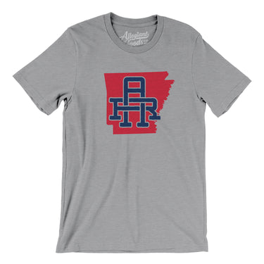 Arkansas Home State Men/Unisex T-Shirt-Athletic Heather-Allegiant Goods Co. Vintage Sports Apparel
