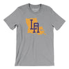 Louisiana Home State Men/Unisex T-Shirt-Athletic Heather-Allegiant Goods Co. Vintage Sports Apparel