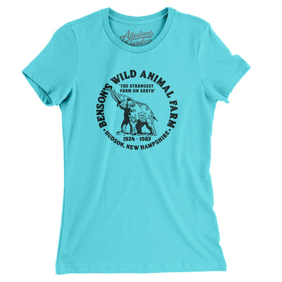 Benson’s Wild Animal Farm Women's T-Shirt-Tahiti Blue-Allegiant Goods Co. Vintage Sports Apparel